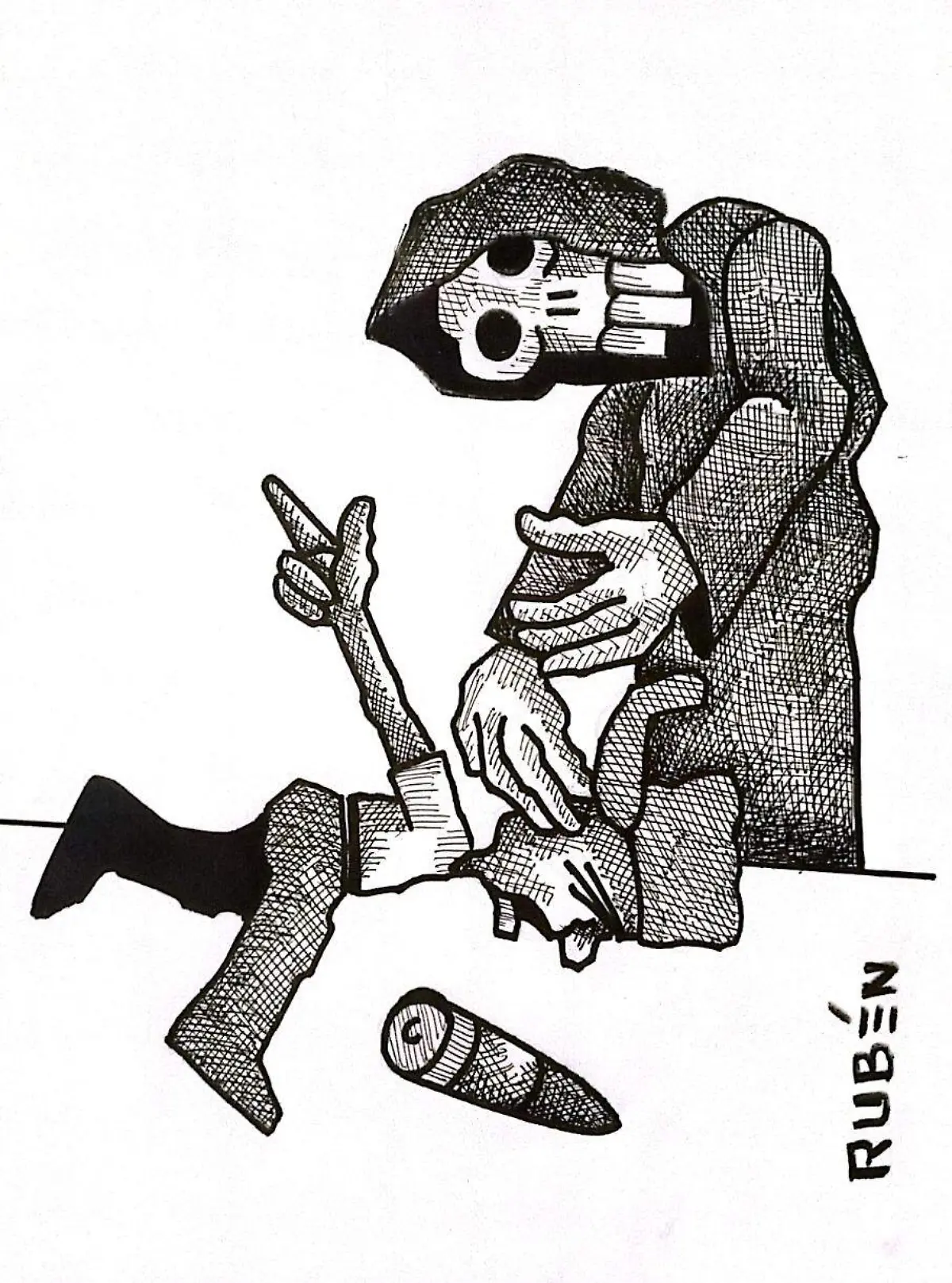 cartón RUBEN ''NO ME QUIERO MORIR''